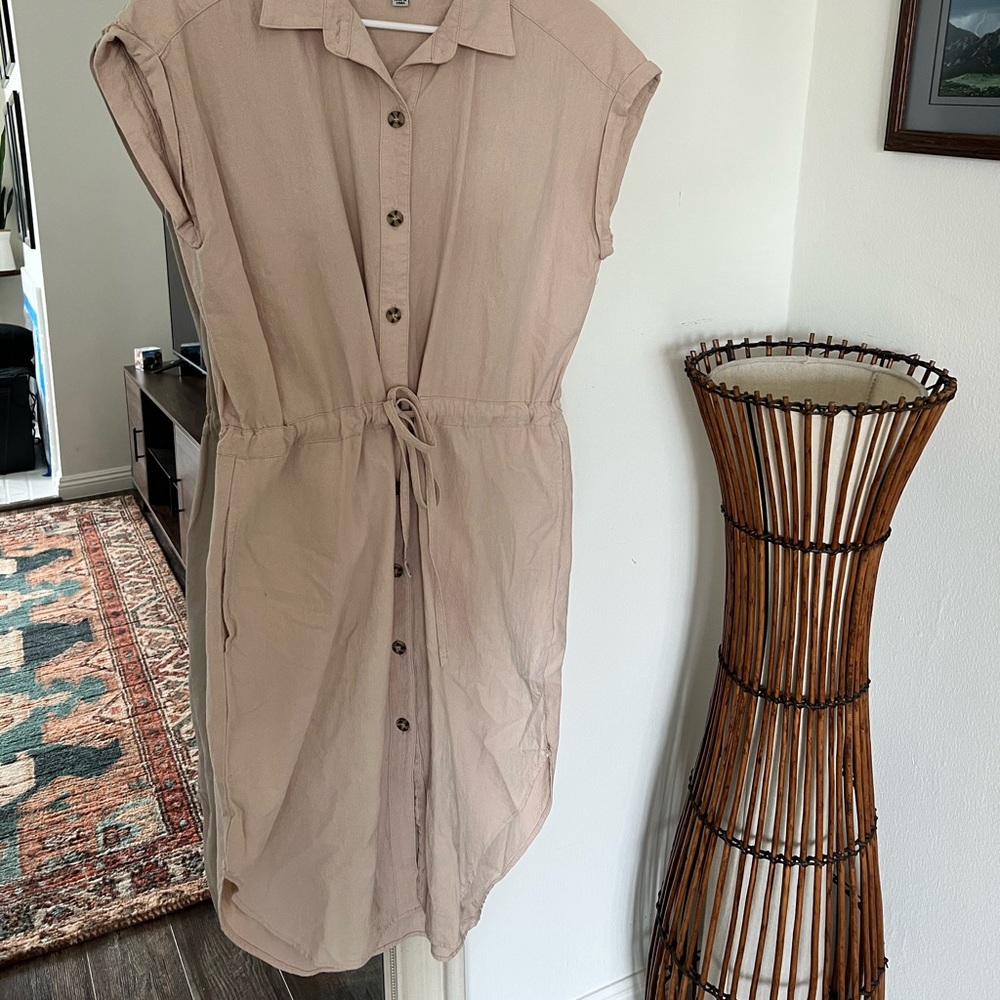 Rhythm Shirt Dress Portugal Beige